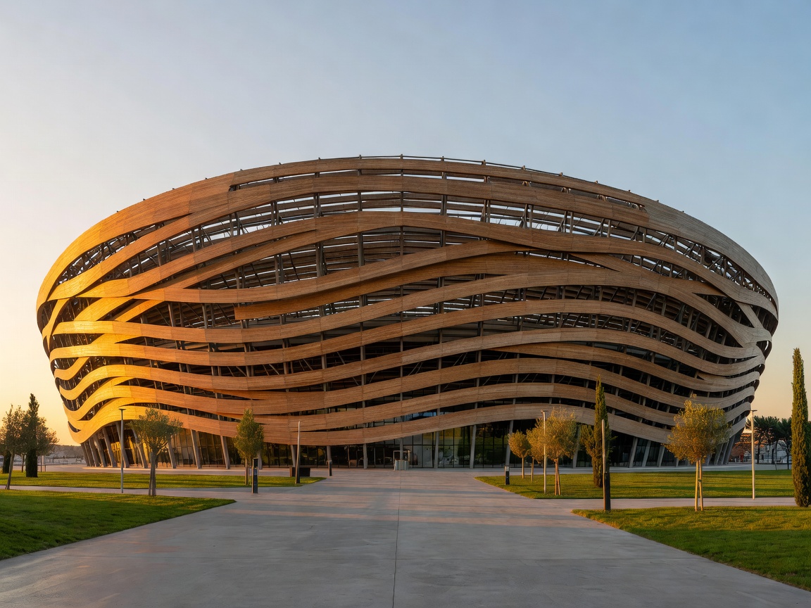 Allianz Riviera wooden timber membrane stadium in Nice