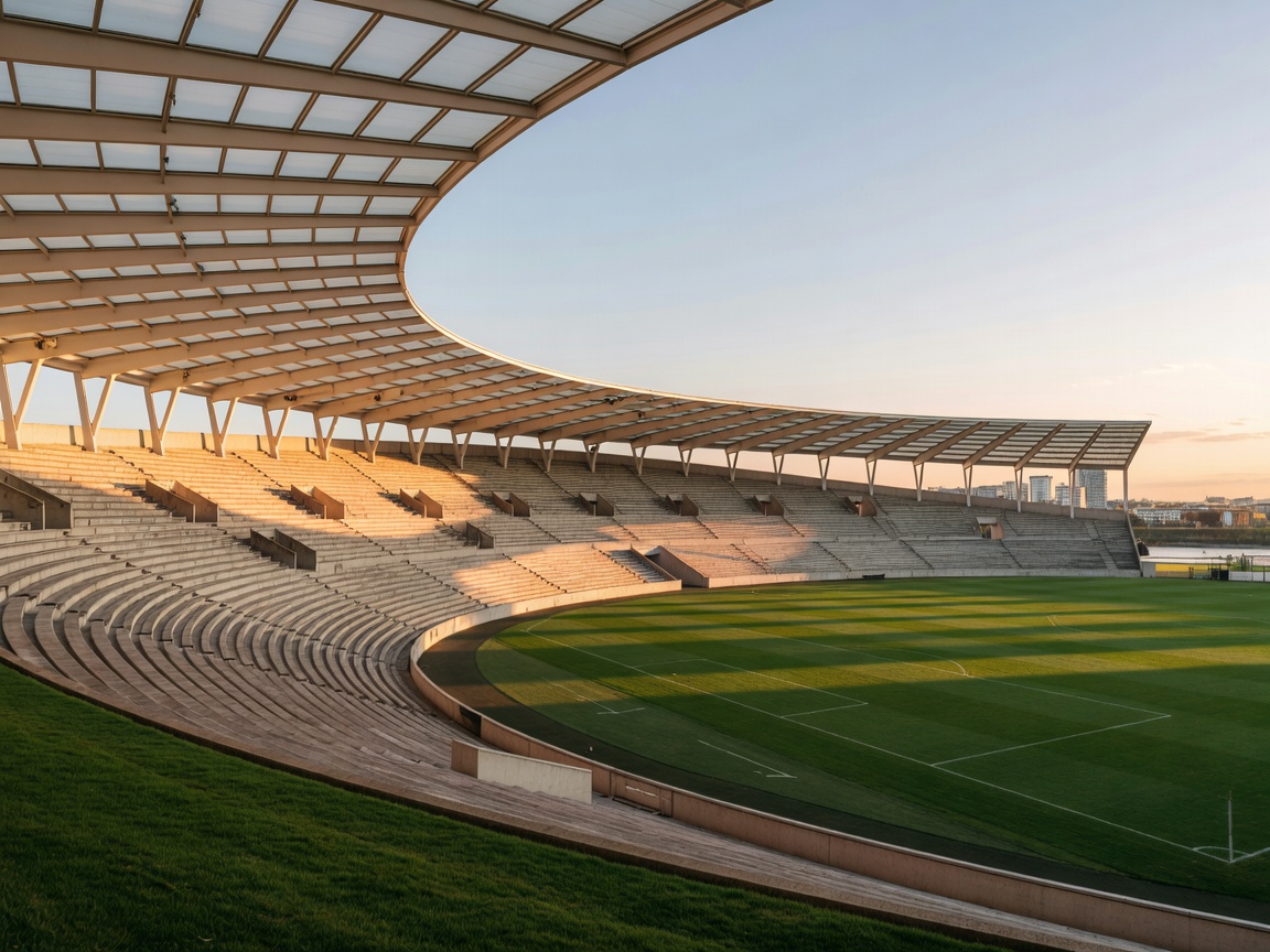 Stade de la Beaujoire curved single tier architecture in Nantes
